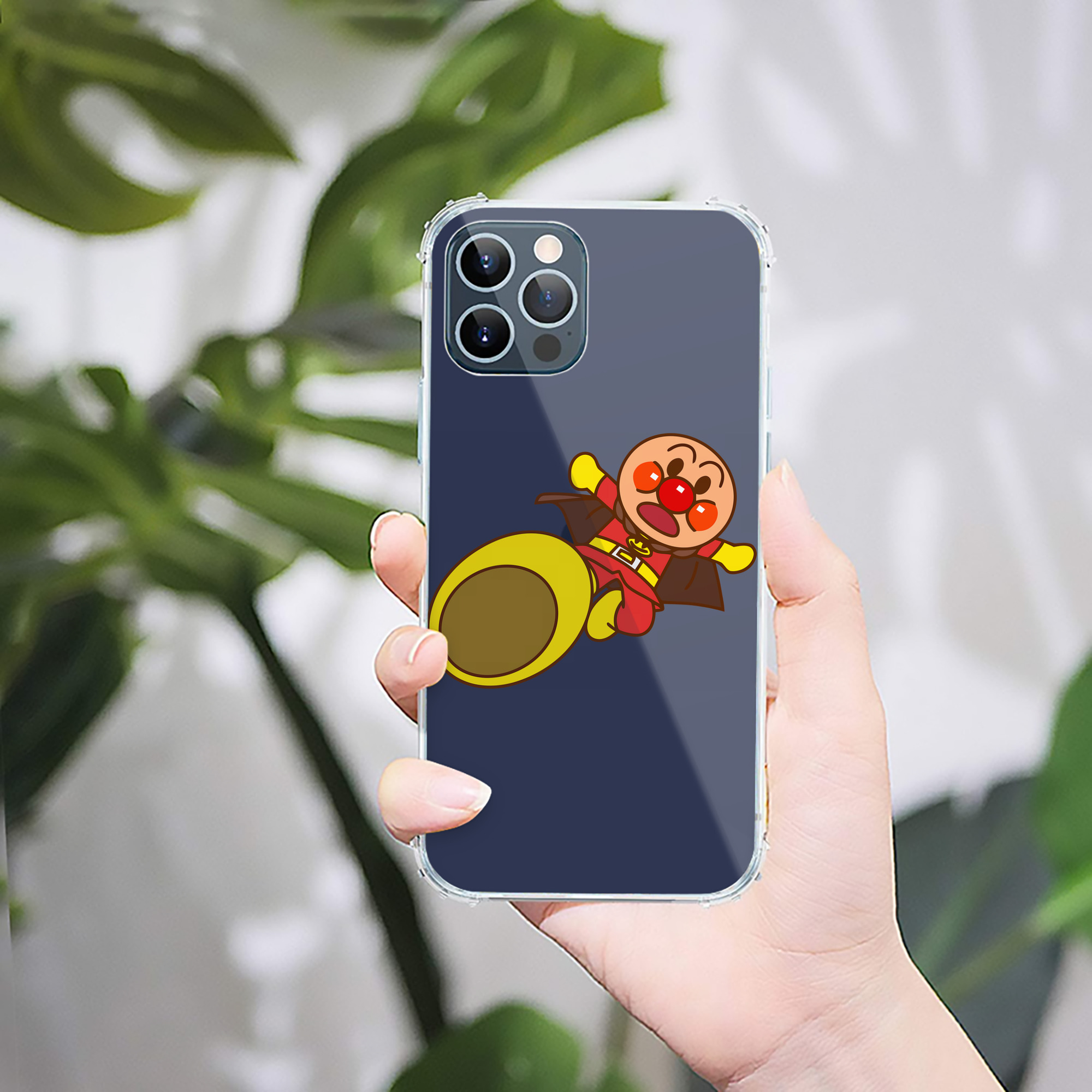 （画像用） アンパンマン Anpanman 【iPhone 12シリーズ対応】透明スマホケース（クリアソフトケース）